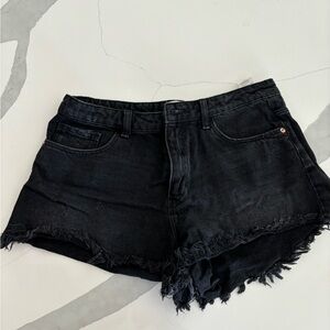 Black denim shorts (Euro size 40 US size 8)